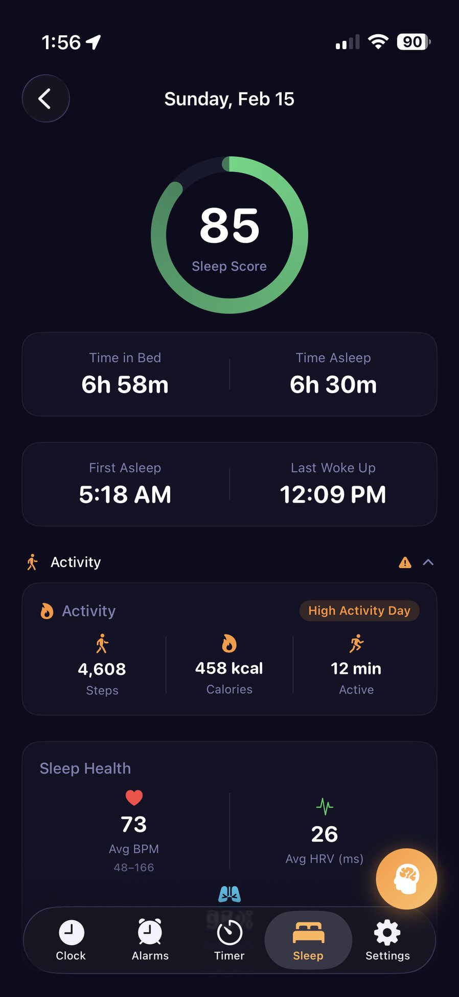 Sleep Summary